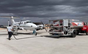 Fueling an airplane